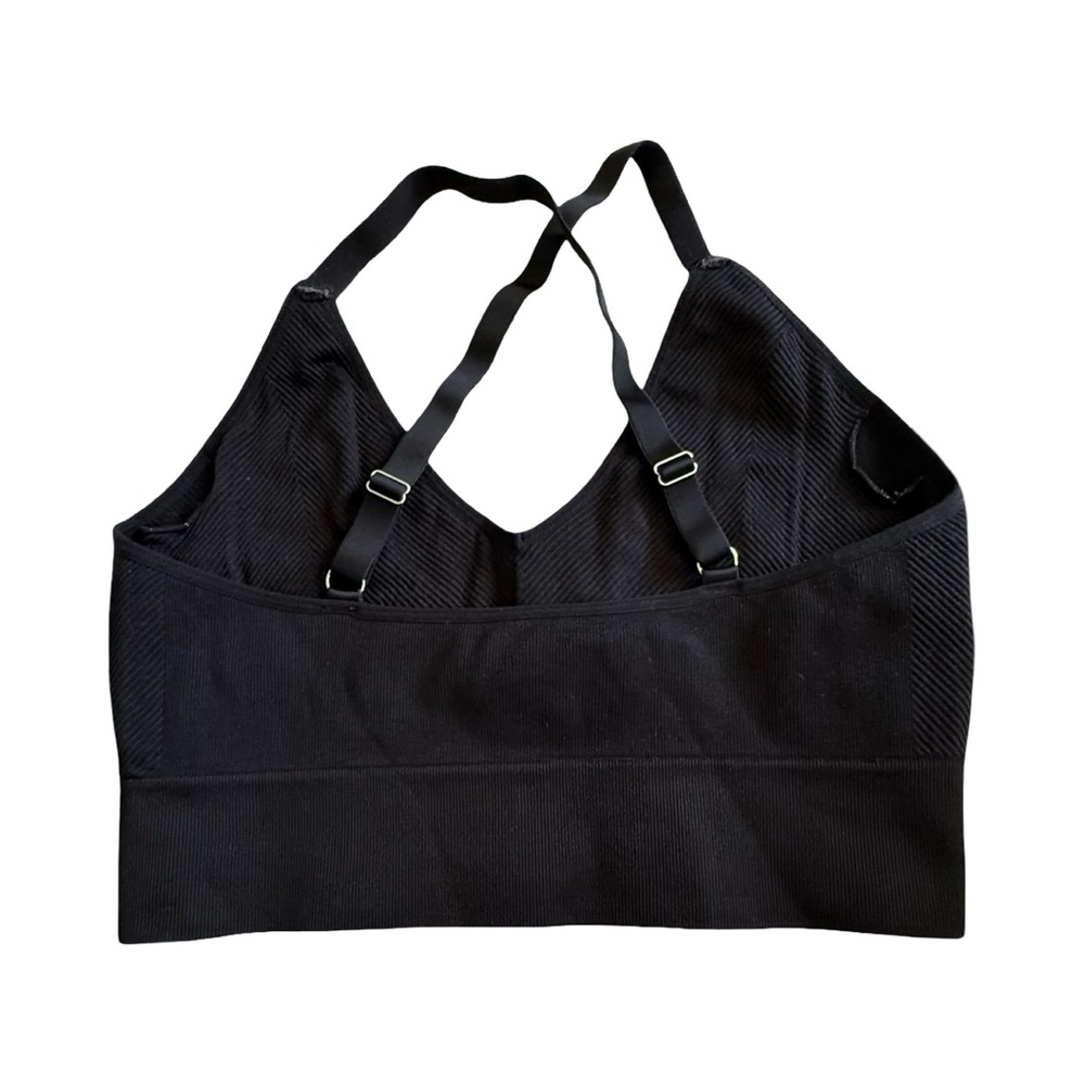 Boom Boom Jeans Black Strappy Sports Bra - Picture 3 of 5